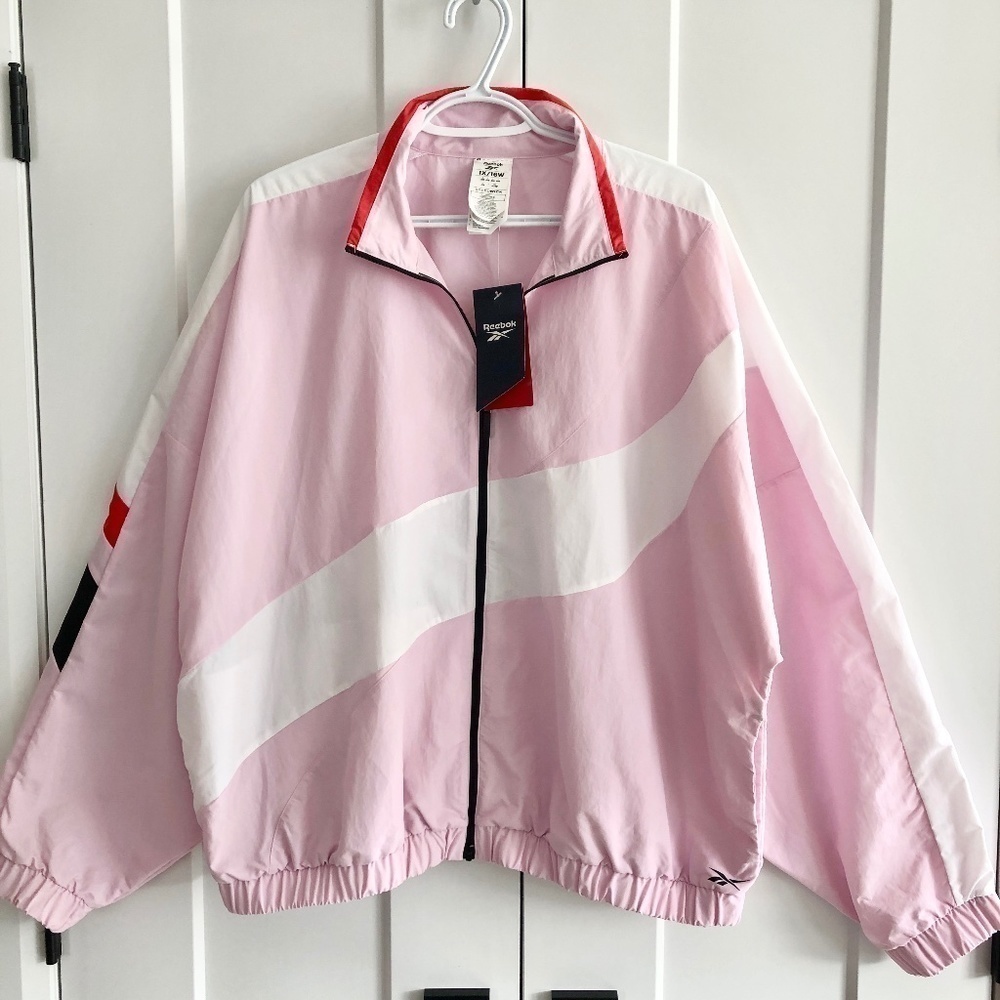 Reebok, Speedwick, Jacket, Pink, Windbreaker, Size, 1X, 16W, New With Tags‎